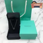 LISA二手 TIFFANY &#92;U0026 CO. 蒂芙尼18K白金滿鑽幸運馬蹄 項鍊 正品