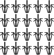 KEVWR Grille Clips Retainers 90467-12040, 20pcs, Compatible with Toyota Vehicles Tacoma Rav4 Pickup Truck Interior Trim Panel, Black Nylon, Automotive Body Clips, Retaining Rings