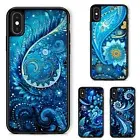 bandana paisley print navy For iPhone XS 11 12 13 14 15 16 Pro Max Flexible Case