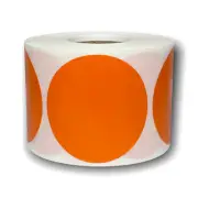 Zebra Rollo 2" Round Orange Direct Thermal Labels Self-Adhesive Stickers 750 PCS