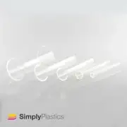 Clear Extruded Acrylic Plastic Perspex Tube Pipe / 51mm - 100mm Outer Diameter