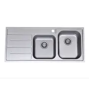 Clark Mantra 1.75 Right Hand Bowl Stainless Steel Sink 1TH With Board And Colander Set