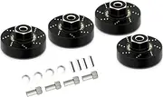 Brass Extended Wheel Hubs (4p) +5mm Axle Counter Weight 12g for Axial SCX24 -Black