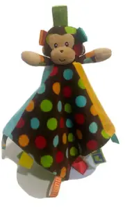 TAGGIES PATCHKIN BLANKIES PALS MONKEY PLUSH SECURITY BLANKET LOVEY KIDS II BABY