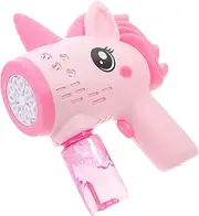 UPKOCH Unicorn Bubble Making Machine Adorable Portable Bubble Blower for Indoor Outdoor Play No Battery Required Present for Birthday Summer Parties