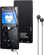 MP3 Player, Music Player with 64GB Built-in Speaker/Photo/Video Play/FM Radio/Voice Recorder/E-Book Reader, Supports up to 128GB