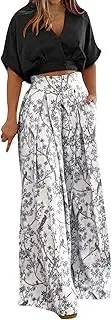 [Generic] Insulated Bib Overalls Women Women Pleated 2 Piece Pants Outfits Casual Loose Button Shirt Blouse Top Long Wide Leg Palazzo Pants Set Jumpsuit Snow Pants Womens