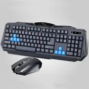 1 Set Of Durable Fashion Colorful Ergonomical Designed Wireless Black Keyboard M