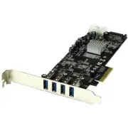 StarTech.com USB Adapter - PCI Express x4 - Plug-in Card - 4 Total USB Port(s) - 4 USB 3.0 Port(s) - PC, Linux