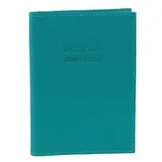 Pierre Cardin RFID Blocking Leather Passport Holder Turquoise