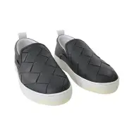 Bottega Veneta 578303 Women's Ardoise Leather intrecciato Loafers shoes, 38