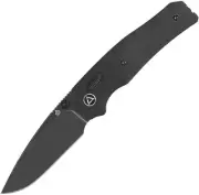 NEW QSP Knife Vault Glyde Lock Black Micarta / Black Blade Folding Knives