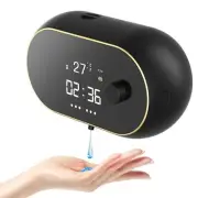 NNEDSZ Black Gel Model Wall-Mounted Automatic Liquid Soap Dispenser with LED Dis