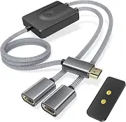 Elebase HDMI Switch 2 in 1 Out with Remote Control 1M (Not A Splitter),4K@30Hz Bidirectional HDMI Switcher Cable,HDMI Male to Dual HDMI Female Cord for PS5 PS4,Xbox,PC,Laptop,FireStick,TV,Projector
