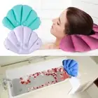Soft Bath Pillow Home Comfortable Spa Inflatable Bath Pillow Cups Shell Shaped
