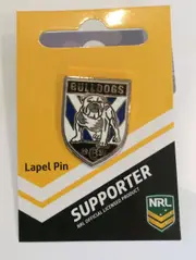 50 x Canterbury Bulldogs NRL Team Logo Lapel Pins Metal Badges