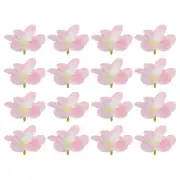 16Pcs Artificial Orchid Petals Faux Orchid Flower Head Fake Flowers, Pink