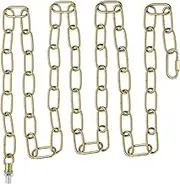 uxcell 6 Ft Light Fixture Chain, 1 Set Lighting Chain Metal Looping Link with Quick Link Screw Lock Connectors Up to 110 lbs for Pendant Lights Chandeliers Swag Lights, Bronze