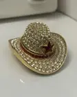 Estee Lauder 'Cowboy Hat' Gold Solid Perfume Compact