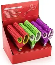 Kalatic Students Scissors (36 Pairs Teacher Pack, Rounded-tip, 17.7CM) - 7’’ Soft Touch Blunt Kids School Student Scissors Shears KT-009-AU-R36 (Pack of 36)