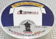 Vintage Captain Morgan Rum”Got A Little Captain In You?”White T-Shirt Size XL