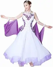 [YHHGDS] Ballroom Dance Dresses for Women Waltz Tango Dancing Outfit National Standard Dance Dress Modern Competition Costumes