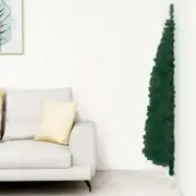 NNEVL Slim Artificial Half Christmas Tree with Stand Green 240 cm
