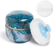 Powder Puff and Powder Container for Body Dusting Powder Case with Puff for Baby and Women,Loose Powder Containers with Puff for Travel (Vast universe1.0)