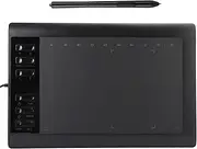 10x6 Inch Graphic Drawing Tablet, 8192 Level Digital Digitizing Painting Board with Battery- Passive Stylus Pen