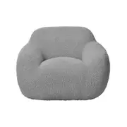 I Am Fake Cozy Boucle Chair Home Decor Large Grey