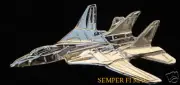 F-14 TOMCAT HAT LAPEL PIN UP MADE IN US NAVY GOLD GRUMMAN PILOT CREW GIFT WOW NR
