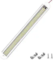 12V/24V LED Interior Light Bar, 120 LEDs 1200LM 8W DC 12V Led Light Bar, LED Strip Lights with ON/Off Switch for Enclosed Trailer Truck RV Car Lorry Camper Boat Caravan Motorhome Home Cabinet(1Pack)