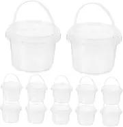 12pcs Mini Food Preservation Buckets Durable Reusable Containers for Snacks Ice and More Versatile Storage with Handle for Everyday Use