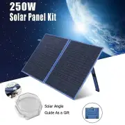 12V 250W Folding Solar Panel Blanket Flexible Solar Mat Mono Power Charging USB