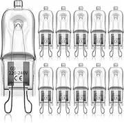 Bonlux 10X 40W G9 Oven Bulb G9 Halogen Oven Bulb Rated 300°C Heat Resistant, Dimmable Warm White 2700K for Table Lamps, Cabinet Light, Oven, Ceiling Lights, Cooker Hood