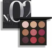 Klara Cosmetics Pro Palette 02 Creamy Vibrant Warm Rose Pink Red Bronze Nude Tone Blendable Buildable Crease-free Easy-blend Long Lasting Waterproof Full 100% Color Pigment Eyeshadow Palette