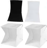 [SWOOMEY] 1 Set Portable Photo Studio Light Box Kit with LED Lights Backgrounds for Soft Lighting for Jewelry Electronics Cosmetics Photography