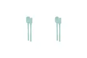 4pc Tovolo Flex-Core All Silicone Nylon Mini Spatula Spoonula Light Aqua