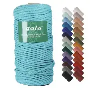 Cotton Cord Macrame Yarn 3mm x 109 Yards Macrame Cord Colorful Cotton Craft C...