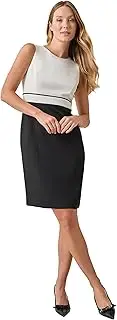 [Kasper] Women's Sheath Dress W/Waistband Piping