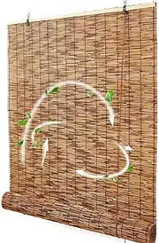 Bamboo Blinds for Patio Blackout Roll Up Shades,Roman Blinds,Bamboo Shades Privacy for Indoor/Outdoor/Garden/Pergola/Indoor/Outdoor, Easy to Install 50-140cm Wide(W130xH230cm/51x91in)