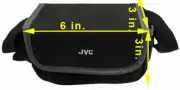 Lot Of 2 JVC Camcorder Camera Bag Padded Pouch Soft Case Black Shoulder Strap