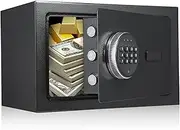 Daseeme Home Safes Box Feproof Waterproof Alarm System with Keypad and 2pcs Spare Key Digital Home Security for Documents Money Gold Jewelry Valuables Wall-Mounted Hidden Safe Box