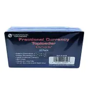 25 Clear Fractional Currency Toploader Sleeves Rigid Holder Banknote US Topload