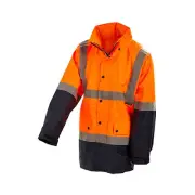 WORKIT Hi Vis 2 Tone Rain Jacket with Reflective Tape