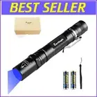 High-Power 365nm Blacklight Flashlight - Includes 2 AA Batteries for Easy Use