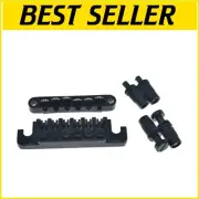 Precision Black Tune-O-Matic Bridge Set with Roller Saddles for Epiphone Guitars