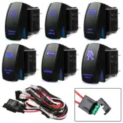 Waterproof LED Work Light Bar Illuminated Switch + Relay Wiring Harness Kit 12V