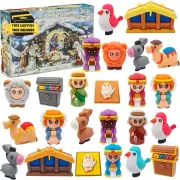 2024 Nativity Advent Calendar for Kids,Little Nativity Scene Set Toys,Christian