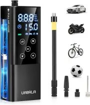 Tire Inflator Portable Air Compressor, 150PSI Cordless Mini Bike Tire Pump, C...